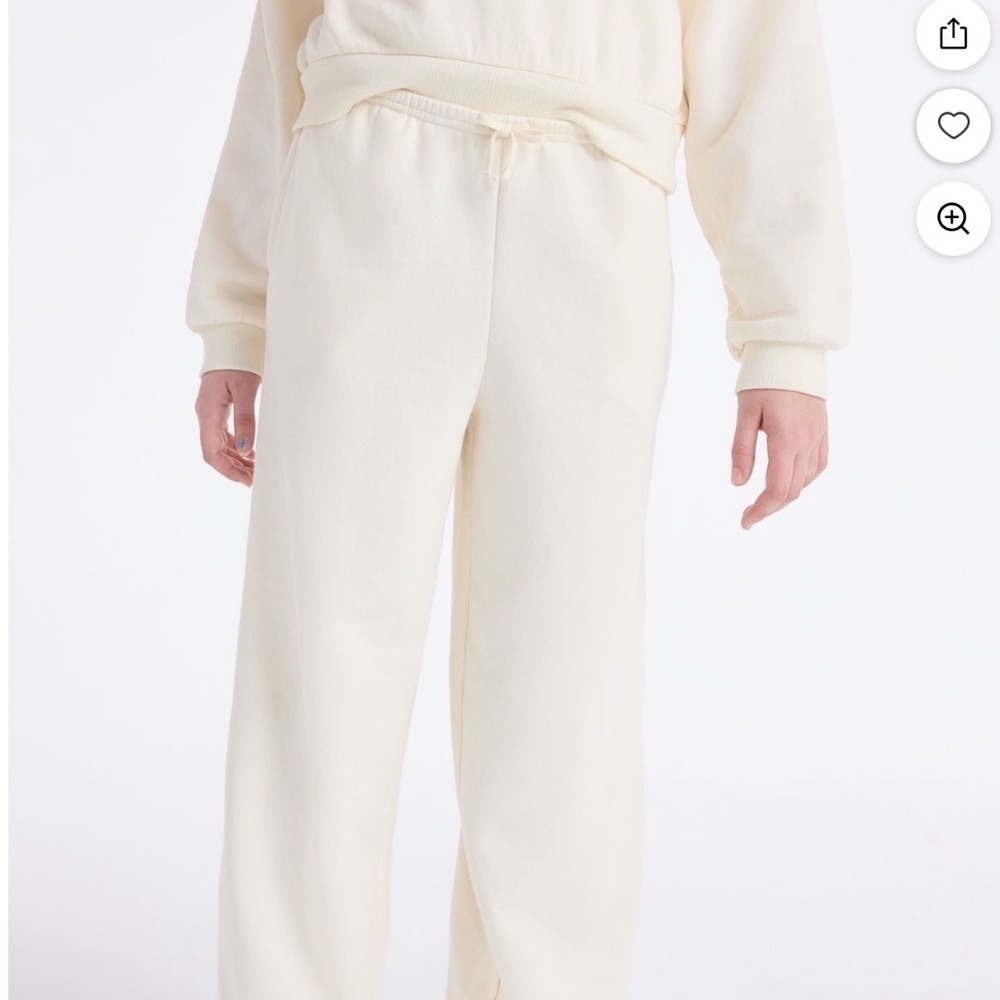 Weekend Academy Girls Fleece‎ Joggers- 6x - white